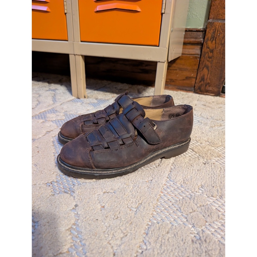 Prima Royale Mens Brown Leather Fisherman Cage Sandals Size 9